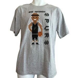 Youth 2XL18 San Antonio Spurs Basketball T Shirt NWT Pixileted Ball Player NWT
